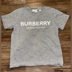 Burberry Kids Heather Gray Logo Tee